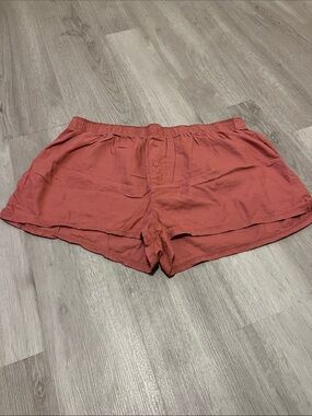 PINK Victoria's Secret Rust Pink Button-Front Athletic Shorts